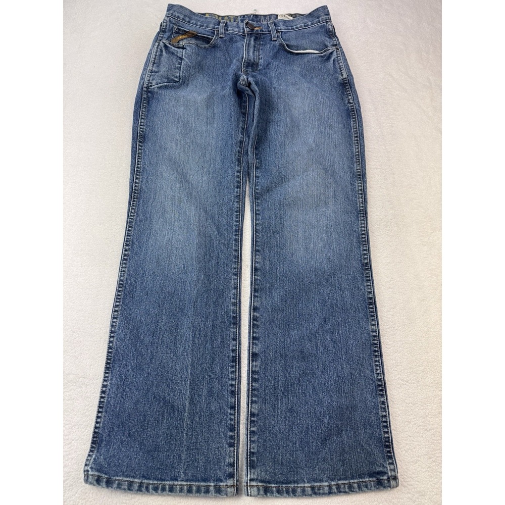 Ariat Jeans Mens 31x32 Blue Denim Relaxed Bootcut M4 Workwear Distressed